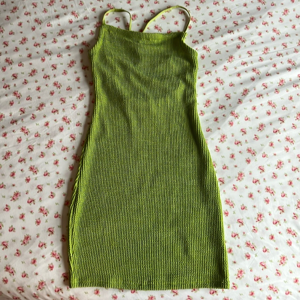 green mini bodycon dress urban outfitters y2k